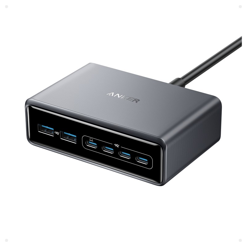 Anker Prime Charger 200W Desktop GaN 4 x USB-C 2 x USB-A black — Buy in Cyprus with Fast Delivery