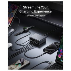 Anker Prime Charger 200W Desktop GaN 4 x USB-C 2 x USB-A black — Buy in Cyprus with Fast Delivery