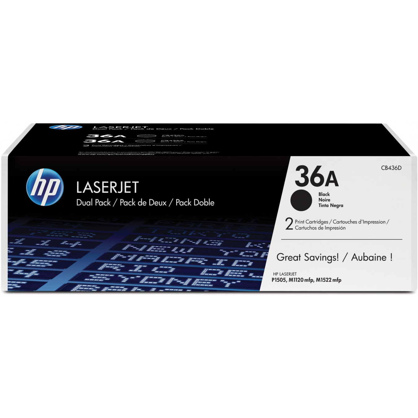 HP Original LaserJet Toner CB436AD - Black, Standard Yield (2-Pack, 4000 pages total) — Buy in Cyprus with Fast Delivery