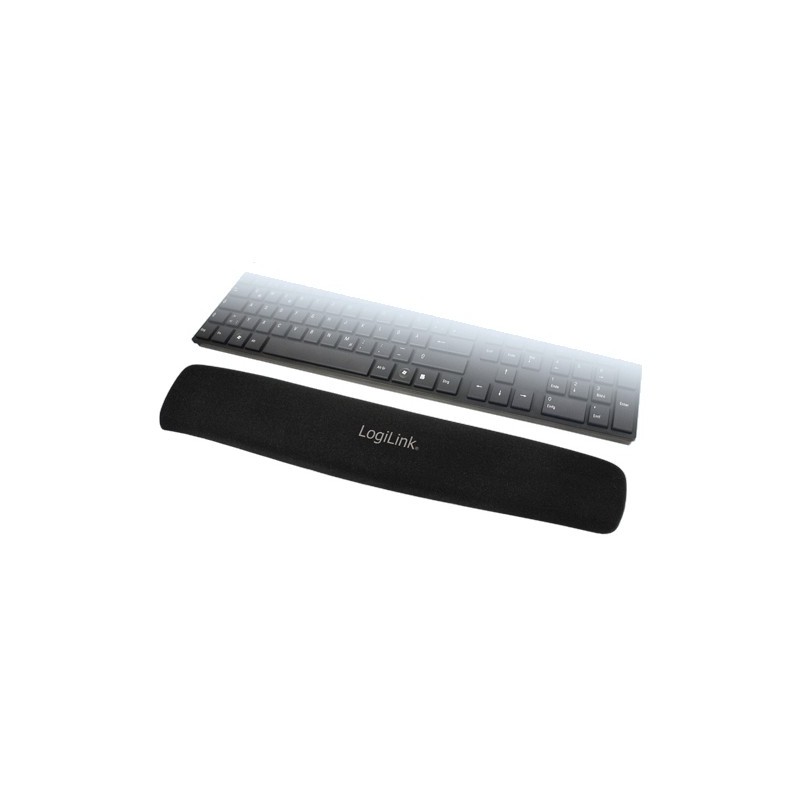 Buy Silicone Keyboard Wrist Rest - LogiLink ID0044 - Black, Nylon & PU backing, ... in Cyprus, Nicosia, Limassol, Larnaka, Pafos