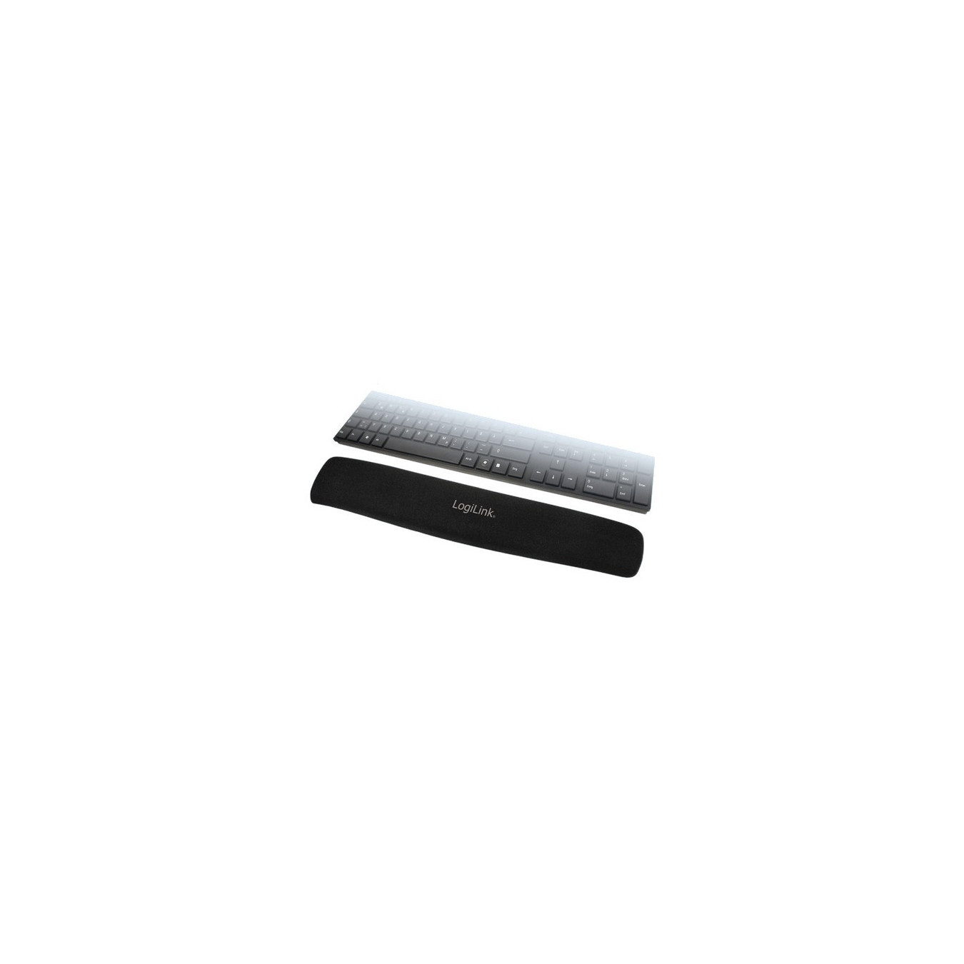 Silicone Keyboard Wrist Rest - LogiLink ID0044 - Black, Nylon & PU backing, Ergonomic support