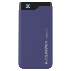 RealPower Powerbank PB-15000C Navy Blue 15.000mAh — Buy in Cyprus with Fast Delivery