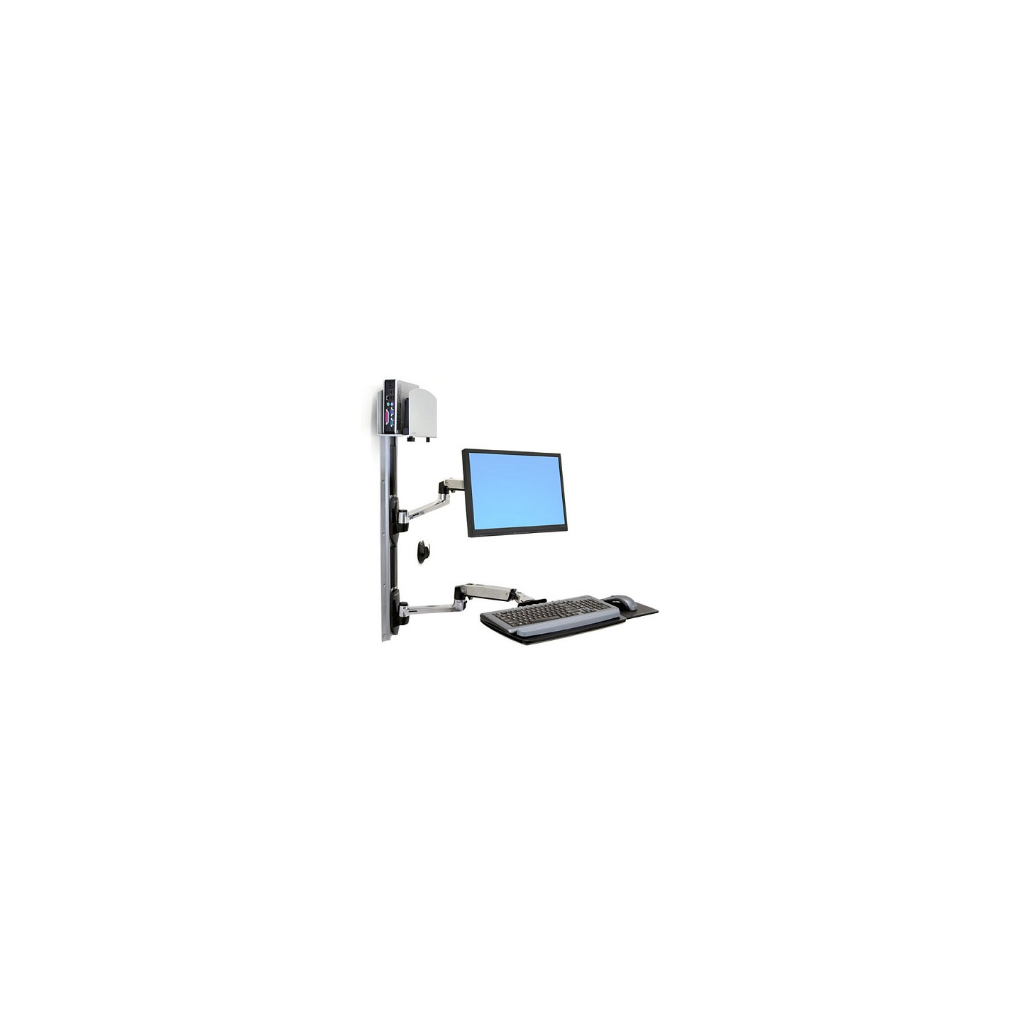LX Arm Tastatur Wandmontage LCD61cm Belastung 9.1kg Anhebung 33cm Neigung 85 Schwenkung 360 Drehung 360 VESA MIS
