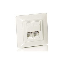 Equip RJ45 Dose 2xRJ45 Cat5e Inputz RAL 9010 Reinweiß — Buy in Cyprus with Fast Delivery