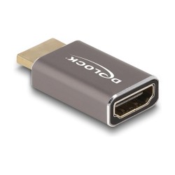 DELOCK HDMI Adapter Stecker zu Buchse 8K 60 Hz grau Metall — Buy in Cyprus with Fast Delivery