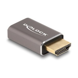 DELOCK HDMI Adapter Stecker zu Buchse 8K 60 Hz grau Metall — Buy in Cyprus with Fast Delivery