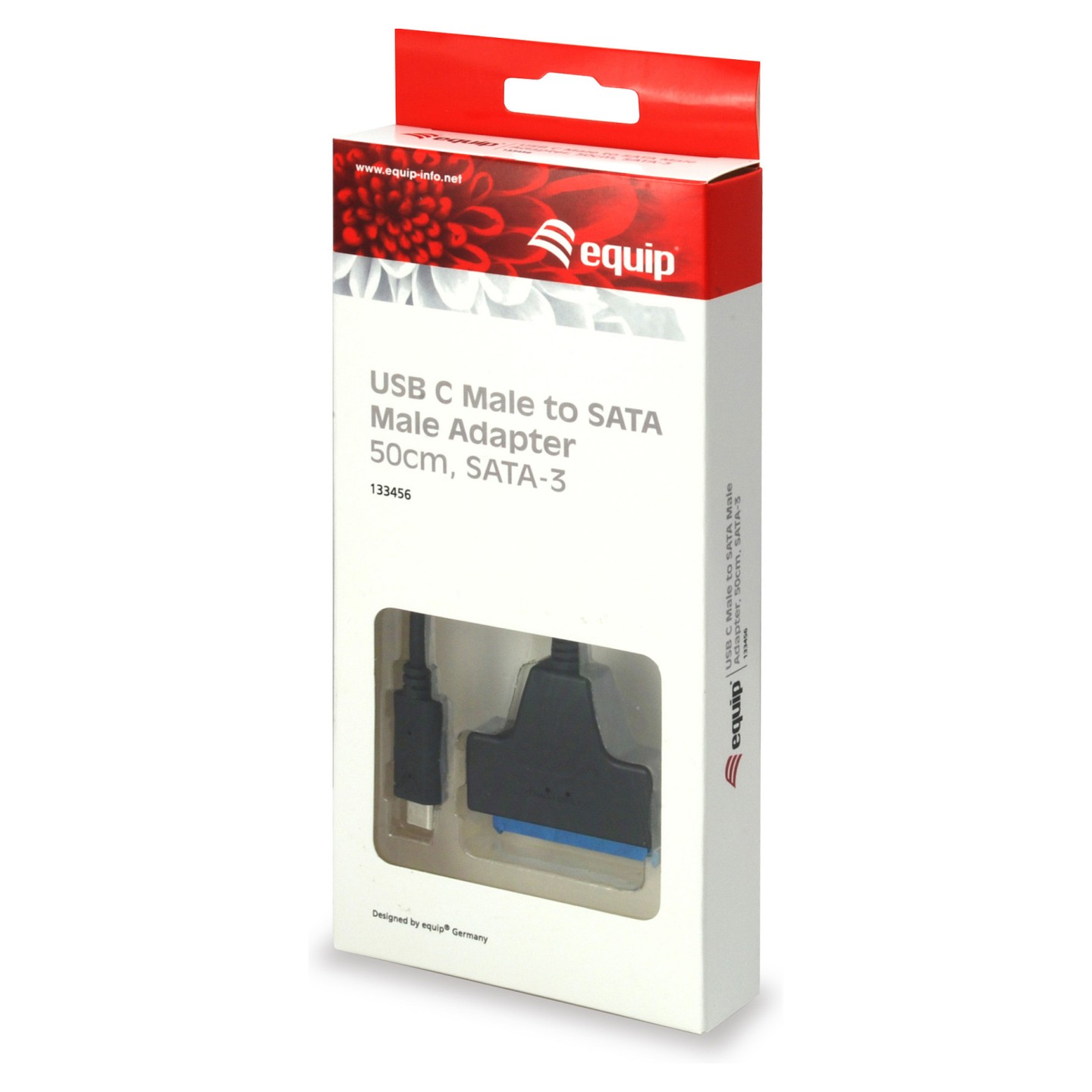 Equip Adapter USB-C - to SATA Kabel -5Gbs 0.50m sw — Buy in Cyprus with Fast Delivery