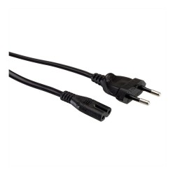 VALUE Netzkabel Euro-Flachstecker auf C7. 2polig. schwarz. 1 m — Buy in Cyprus with Fast Delivery