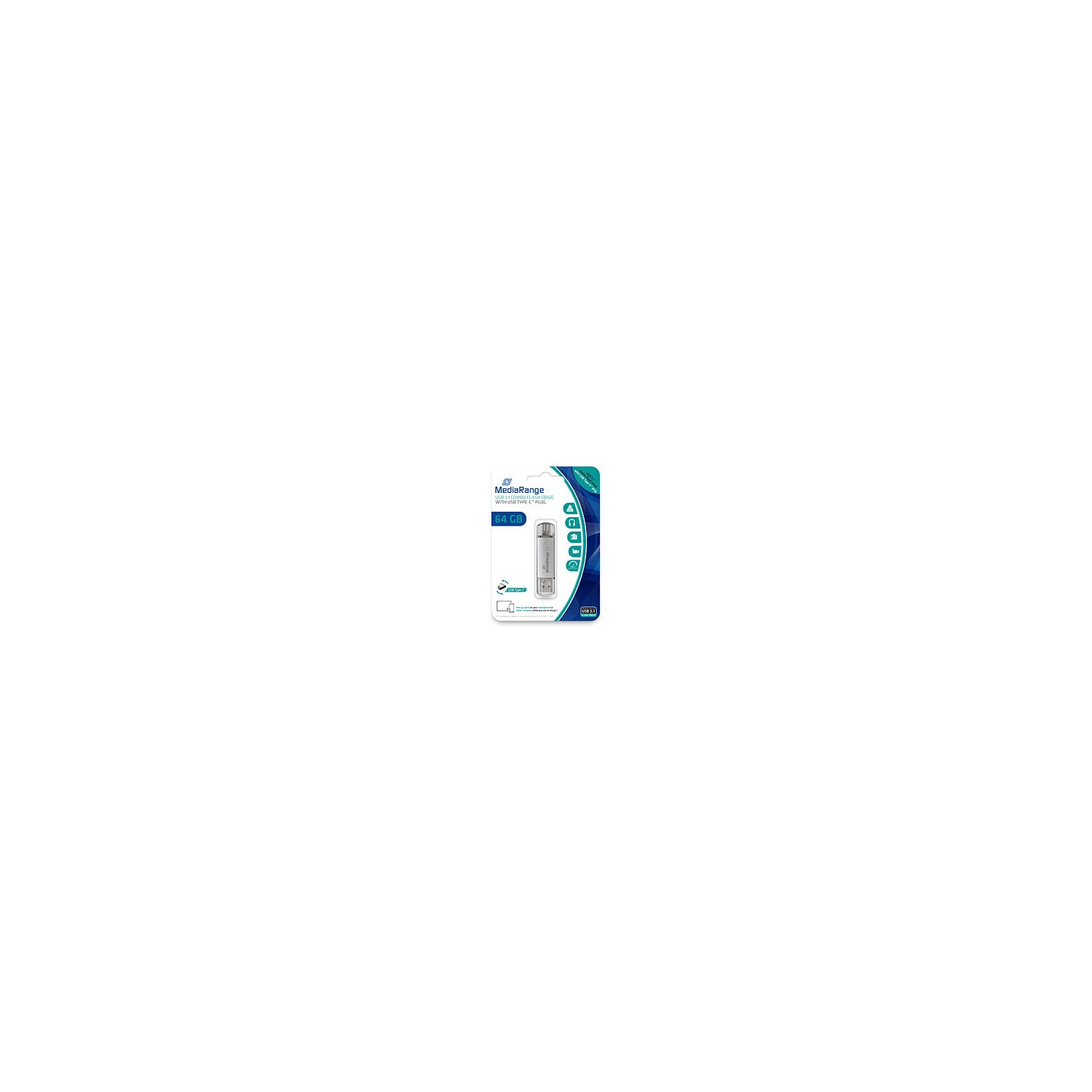 STICK MediaRange USB-Stick 64 GB USB 3.1 combo mit USB Type-C — Buy in Cyprus with Fast Delivery