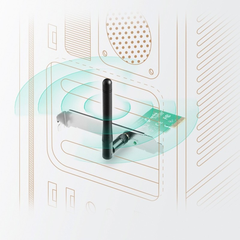 Buy TP-Link TL-WN781ND - 150Mbps PCIe Wireless Adapter - Green, 2.4 GHz Single-B... in Cyprus, Nicosia, Limassol, Larnaka, Pafos