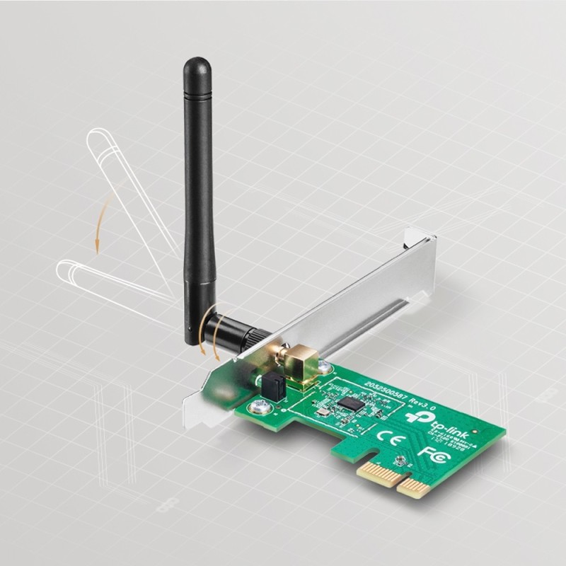 Buy TP-Link TL-WN781ND - 150Mbps PCIe Wireless Adapter - Green, 2.4 GHz Single-B... in Cyprus, Nicosia, Limassol, Larnaka, Pafos
