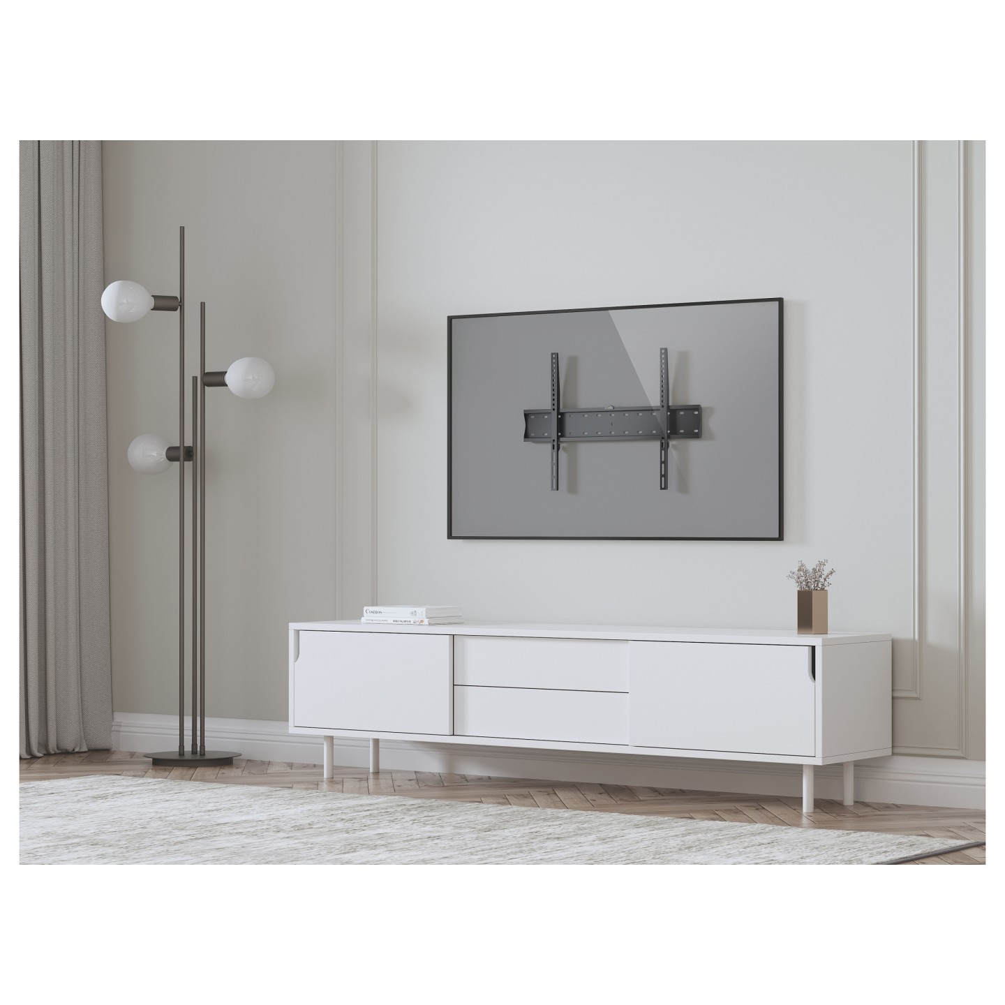 Equip Wandhalterung 37'-70' 1TFT Fest Slim 1Gelenk 40Kg sw retail — Buy in Cyprus with Fast Delivery
