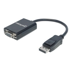 MANHATTAN DisplayPort auf VGA Konverter zum einfachen Anschluss von PCs mit DisplayPort an VGA-Monitore. Beamer und mehr