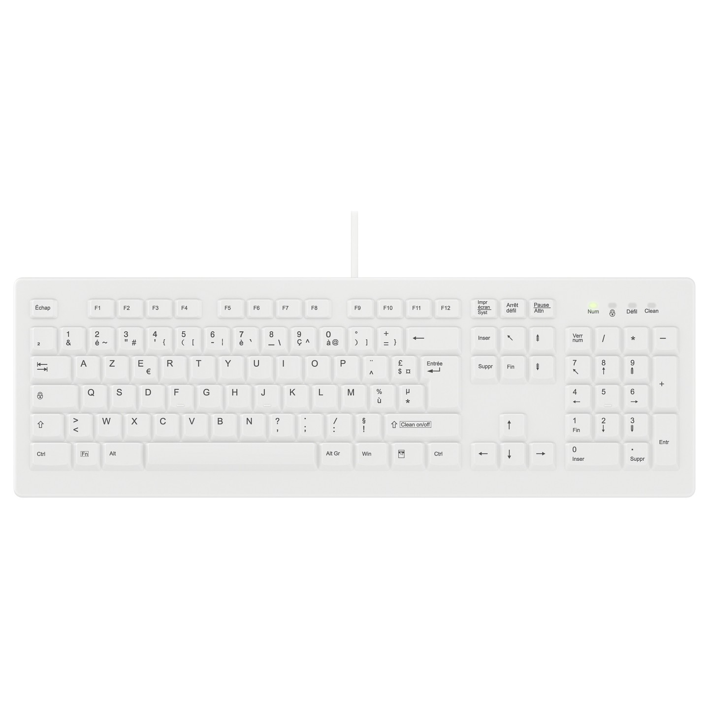 Cherry AK-C8100F-U1-W FR - wischdesinfizierbar - weiß - französisch — Buy in Cyprus with Fast Delivery