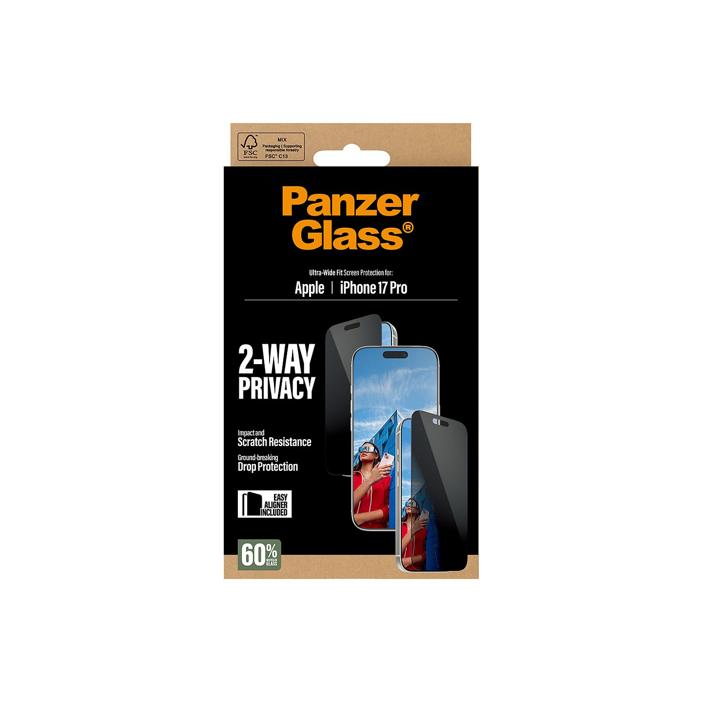 PanzerGlass 2-Way Privacy Schutzglas iPhone 17 Pro UWF — Buy in Cyprus with Fast Delivery