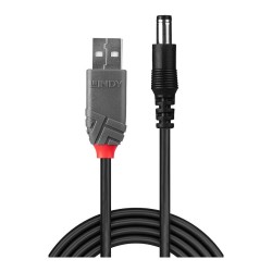 LINDY USB Typ A - DC 5.5 2.1mm Adapterkabel Hohlstecker 1.5m — Buy in Cyprus with Fast Delivery