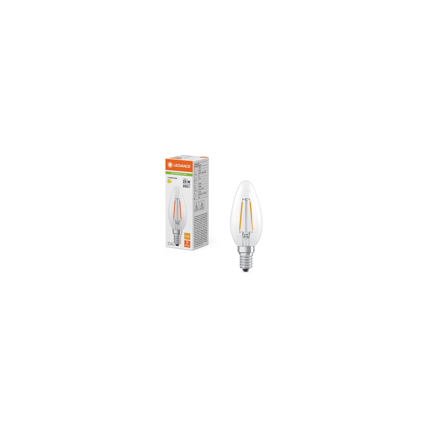 Osram LED Classic B 25 Filament P 1.8W 827 Clear E14 LED-Lampen. klassische Minike — Buy in Cyprus with Fast Delivery