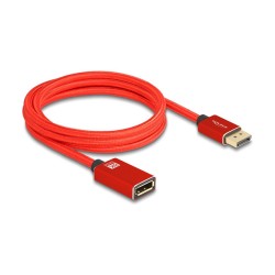 DELOCK DisplayPort Verlngerungskabel 8K 60 Hz 2 m rot Metall ohne Einrastfunktion — Buy in Cyprus with Fast Delivery