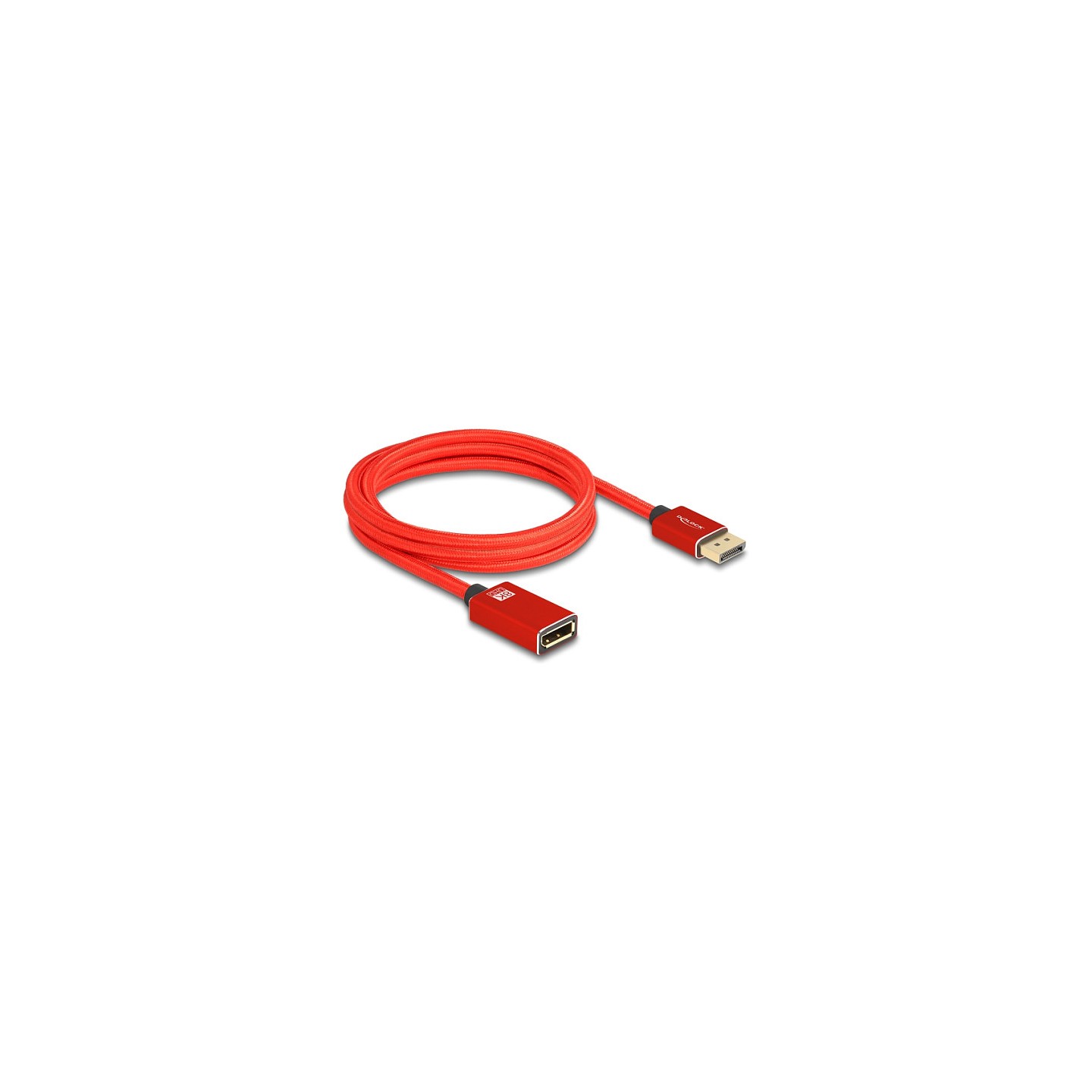 DELOCK DisplayPort Verlngerungskabel 8K 60 Hz 2 m rot Metall ohne Einrastfunktion — Buy in Cyprus with Fast Delivery