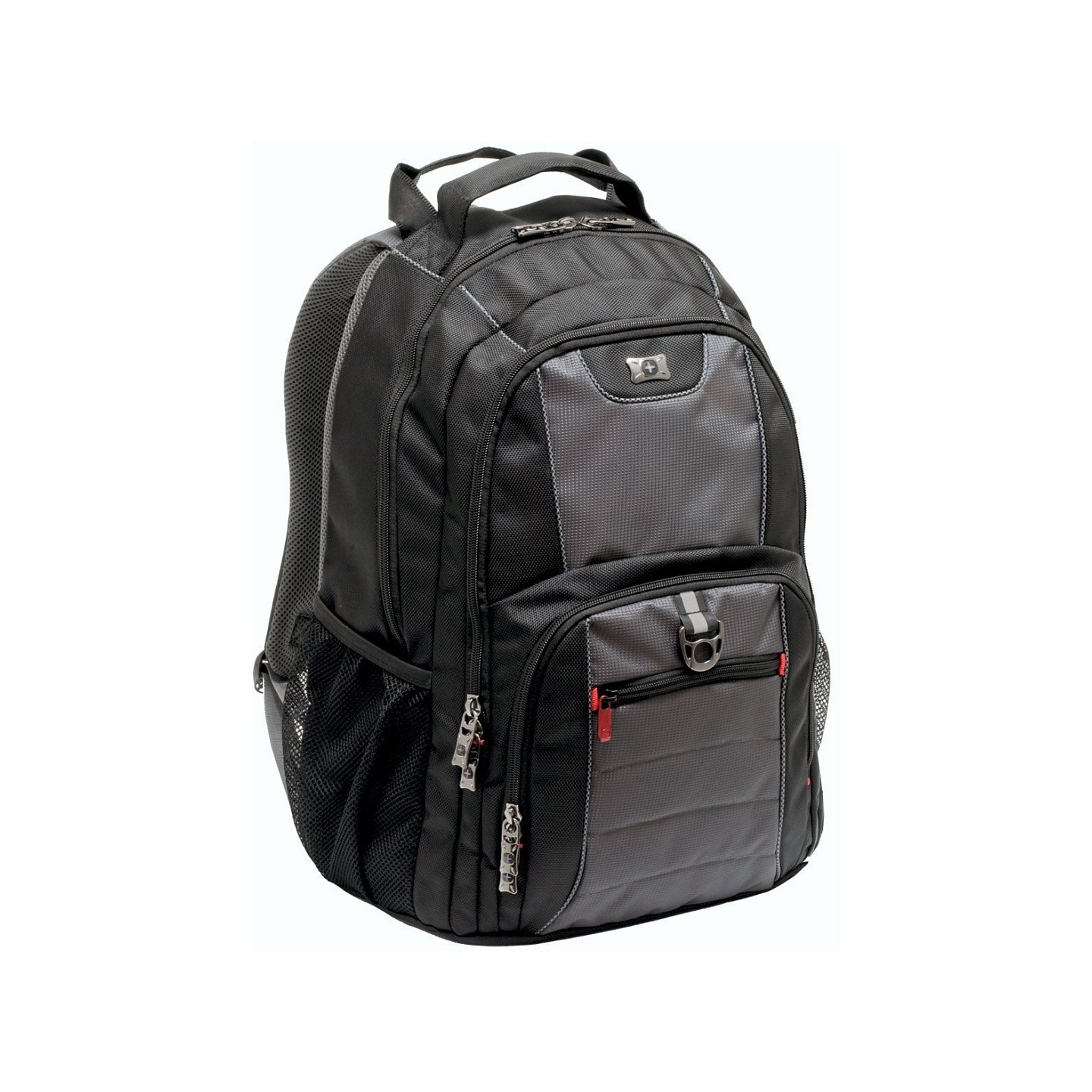 WENGER Pillar Notebook Rucksack fuer 35.8 bis 39.6cm 14.1 bis 15.6Zoll Tablet. Laptop schwarz grau