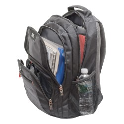 WENGER Pillar Notebook Rucksack fuer 35.8 bis 39.6cm 14.1 bis 15.6Zoll Tablet. Laptop schwarz grau
