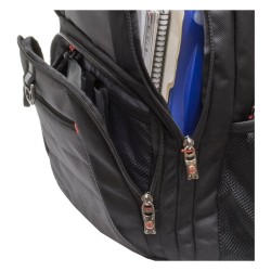 WENGER Pillar Notebook Rucksack fuer 35.8 bis 39.6cm 14.1 bis 15.6Zoll Tablet. Laptop schwarz grau