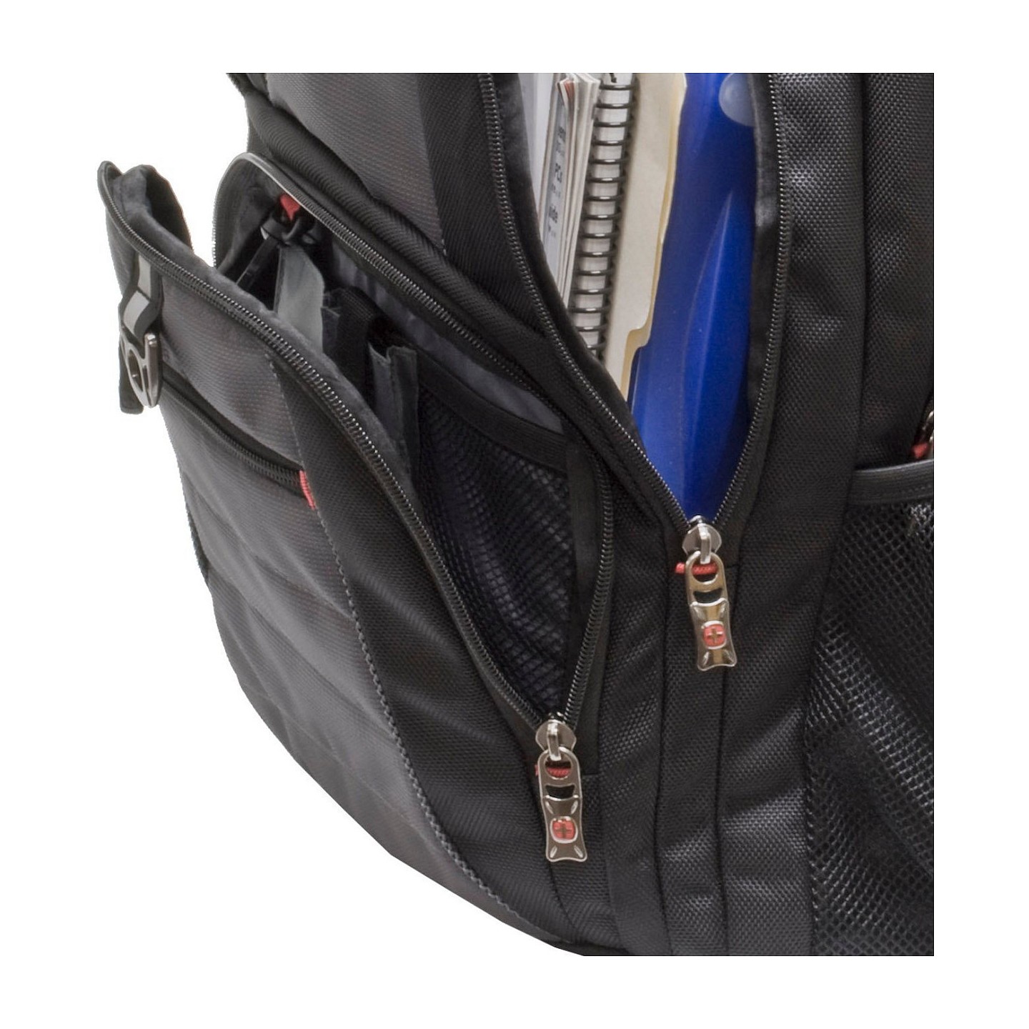 WENGER Pillar Notebook Rucksack fuer 35.8 bis 39.6cm 14.1 bis 15.6Zoll Tablet. Laptop schwarz grau