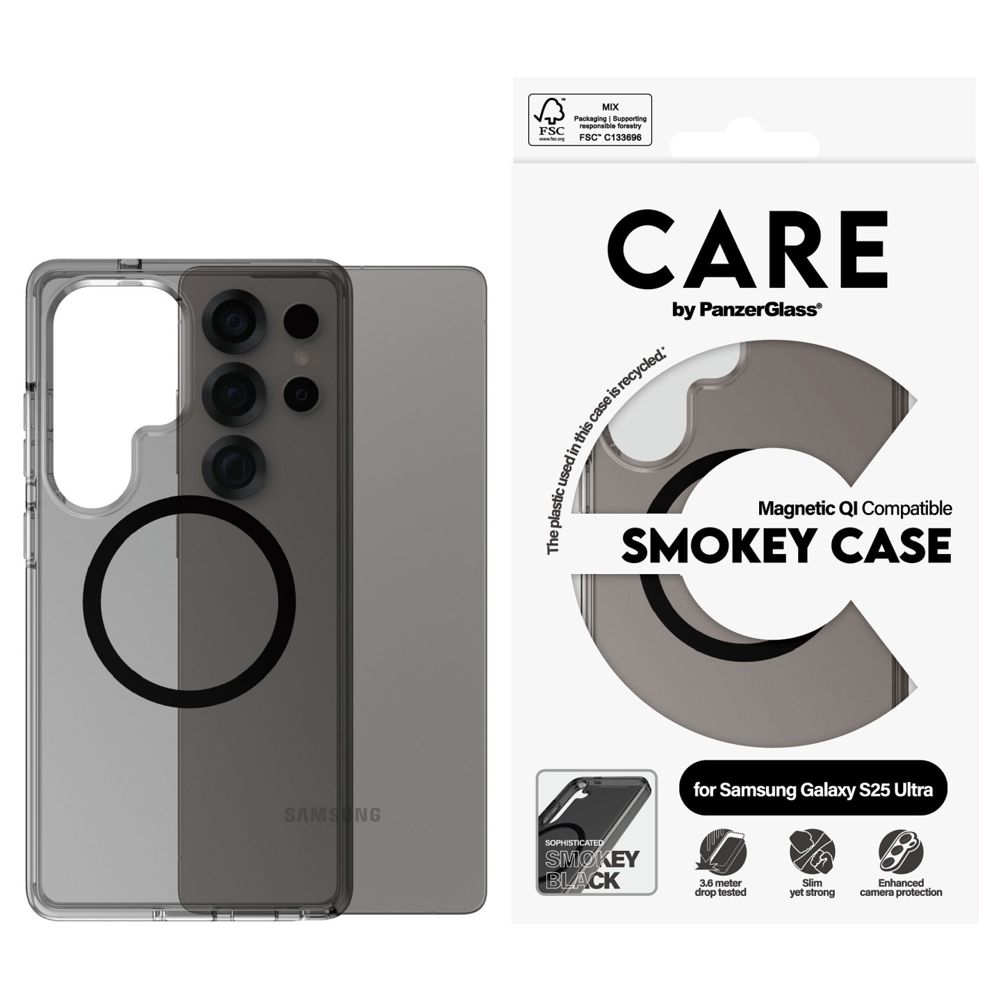 CARE Flagship Case Smokey Black QI Compatible Galaxy S25 Ultra — Buy in Cyprus with Fast Delivery