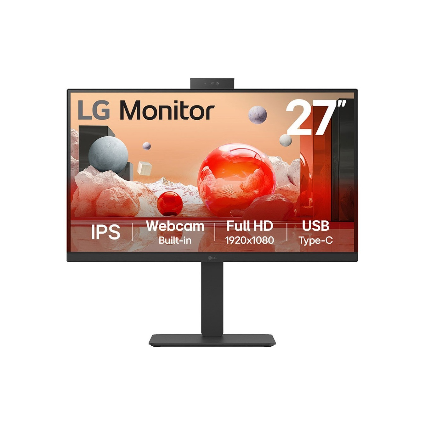 LG 27in 27BA850-B - 27in Full HD IPS Monitor, 100Hz, 5ms, DP1.4 Daisy Chain, HDMI 2.0, USB-C, Black