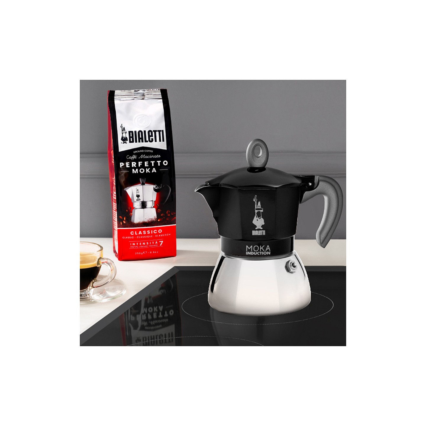 Bialetti Mokka-Kanne 1.4 l Moka Induktion schwarz — Buy in Cyprus with Fast Delivery