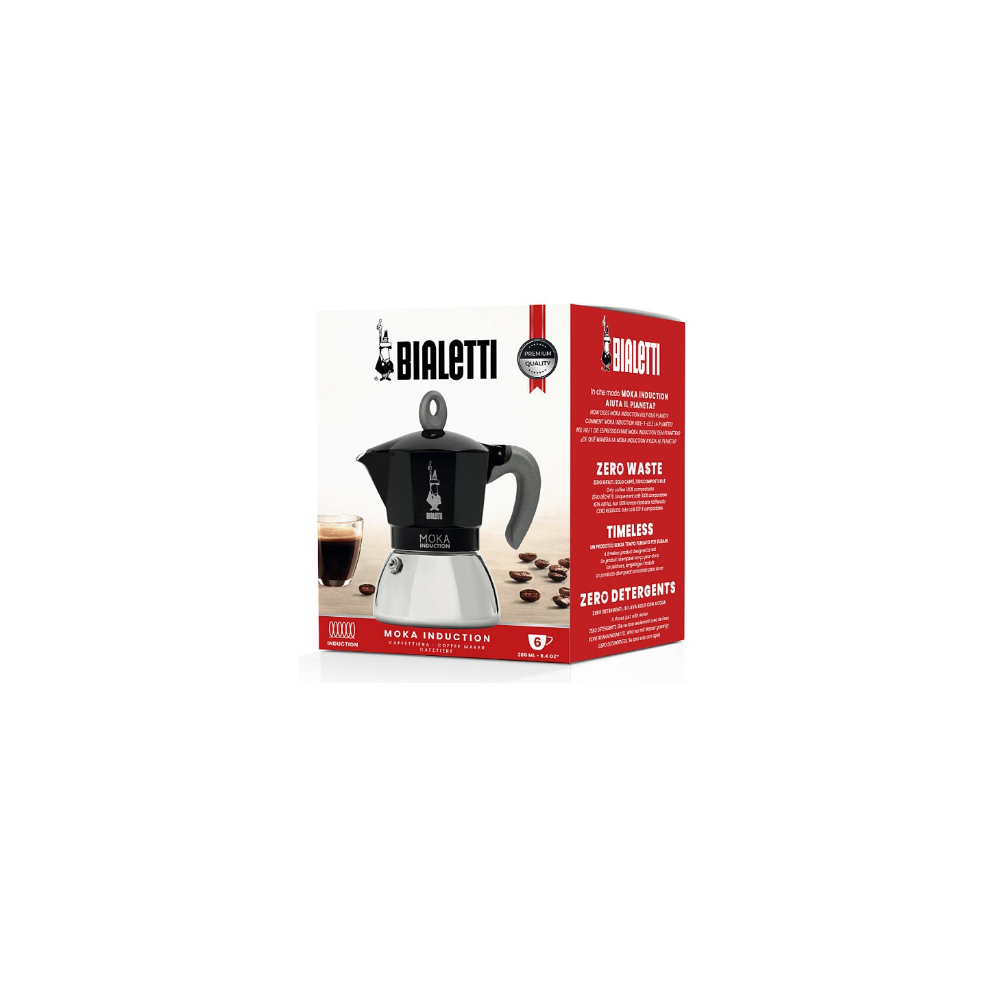 Bialetti Mokka-Kanne 1.4 l Moka Induktion schwarz — Buy in Cyprus with Fast Delivery