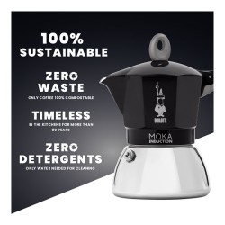 Bialetti Mokka-Kanne 1.4 l Moka Induktion schwarz — Buy in Cyprus with Fast Delivery