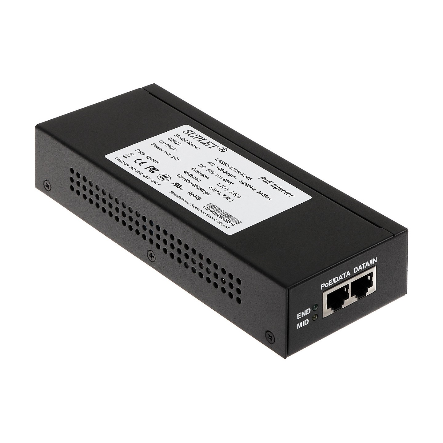 HIKVISION POE.LAS60-57CN-RJ45.60W POE Injektor — Buy in Cyprus with Fast Delivery