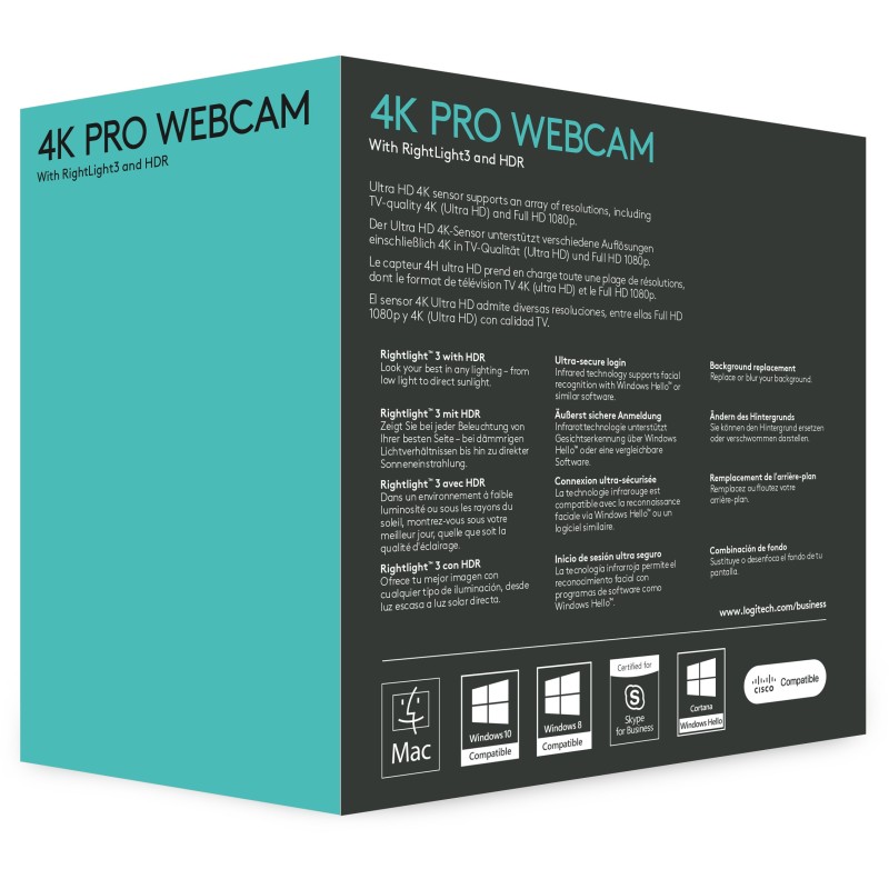 Buy Logitech BRIO 4K Ultra HD Webcam - BRIO - 4K/2160p, 90 fps, USB-C, Dual Mics... in Cyprus, Nicosia, Limassol, Larnaka, Pafos