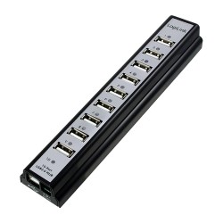 USB2.0 HUB 10Port LogiLink aktiv mit Netzteil Black — Buy in Cyprus with Fast Delivery