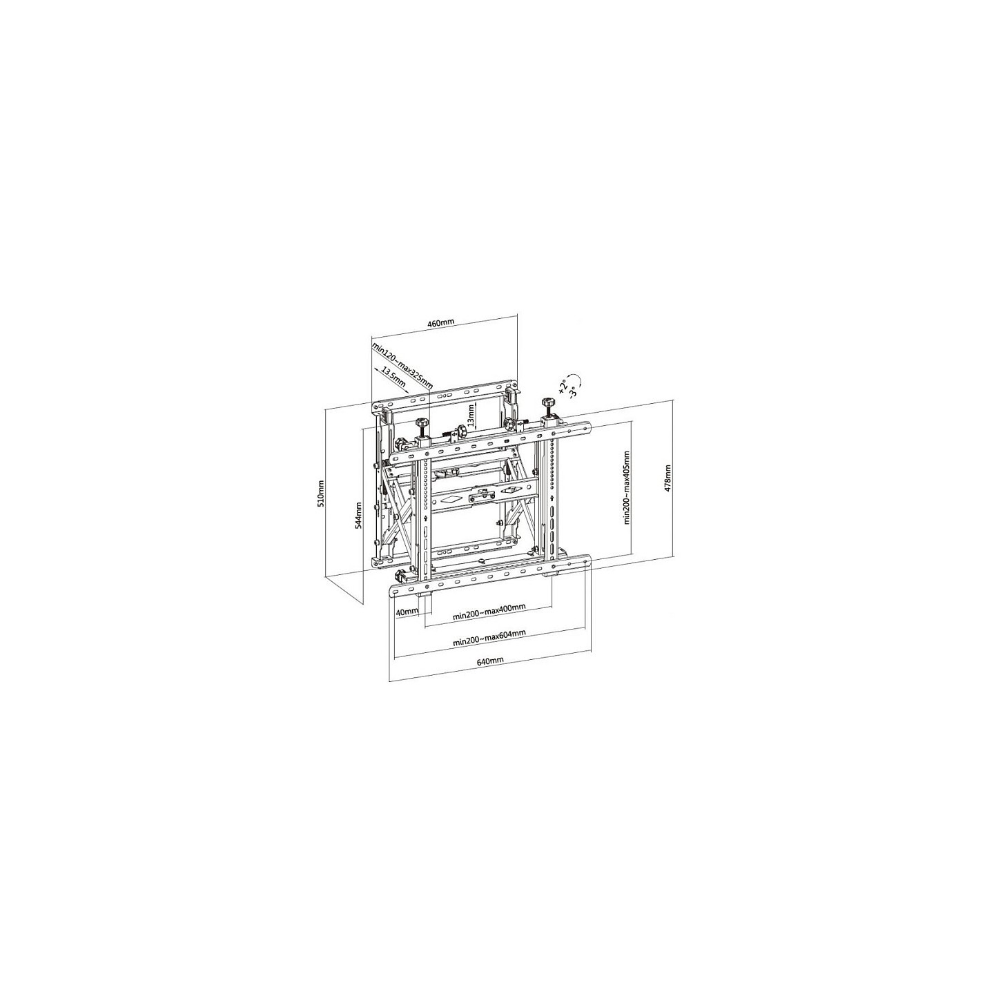 Equip Wandhalterung 45'-70' 1TFT Popout 1Gelenk 70Kg sw lite Retail — Buy in Cyprus with Fast Delivery