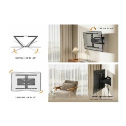 Equip Wandhalterung 43'-90' 1TFT Slim V.b 1Gelenk 50Kg sw retail — Buy in Cyprus with Fast Delivery