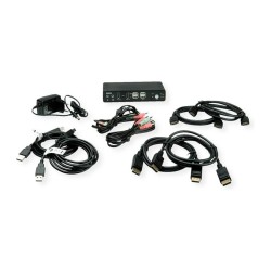 ROLINE KVM-Audio-Switch Dual Head HDMI 4K60. 1 User - 2 PC — Buy in Cyprus with Fast Delivery