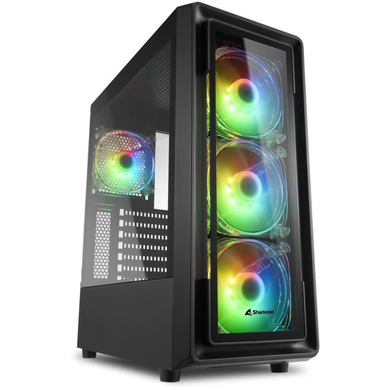 Buy Sharkoon TK4 RGB - Mid Tower PC Case - Black, RGB Fans, ATX/mATX/Mini-ITX, 4... in Cyprus, Nicosia, Limassol, Larnaka, Pafos