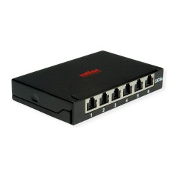 ROLINE Mini-Patchpanel. Cat.6A (Class EA). 6x RJ45. 0.5HE. geschirmt. schwarz — Buy in Cyprus with Fast Delivery