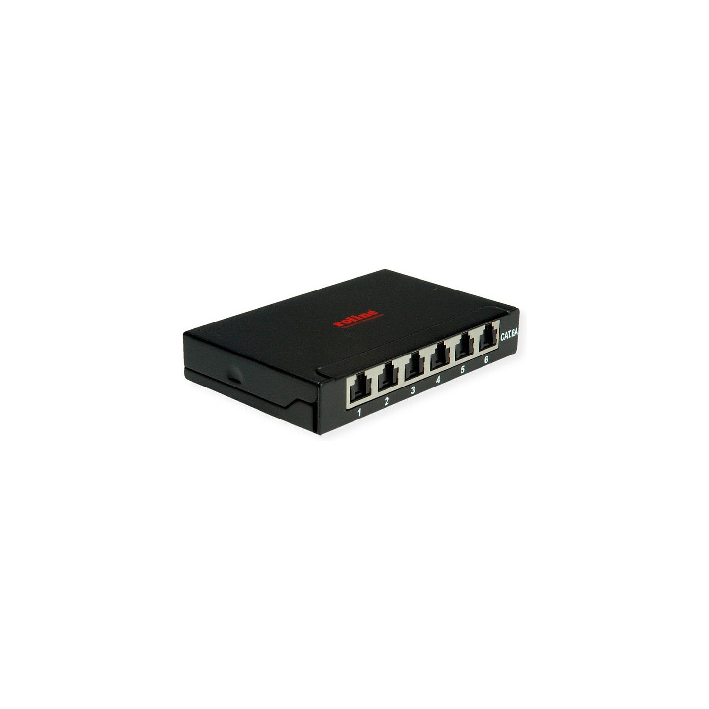 ROLINE Mini-Patchpanel. Cat.6A (Class EA). 6x RJ45. 0.5HE. geschirmt. schwarz — Buy in Cyprus with Fast Delivery