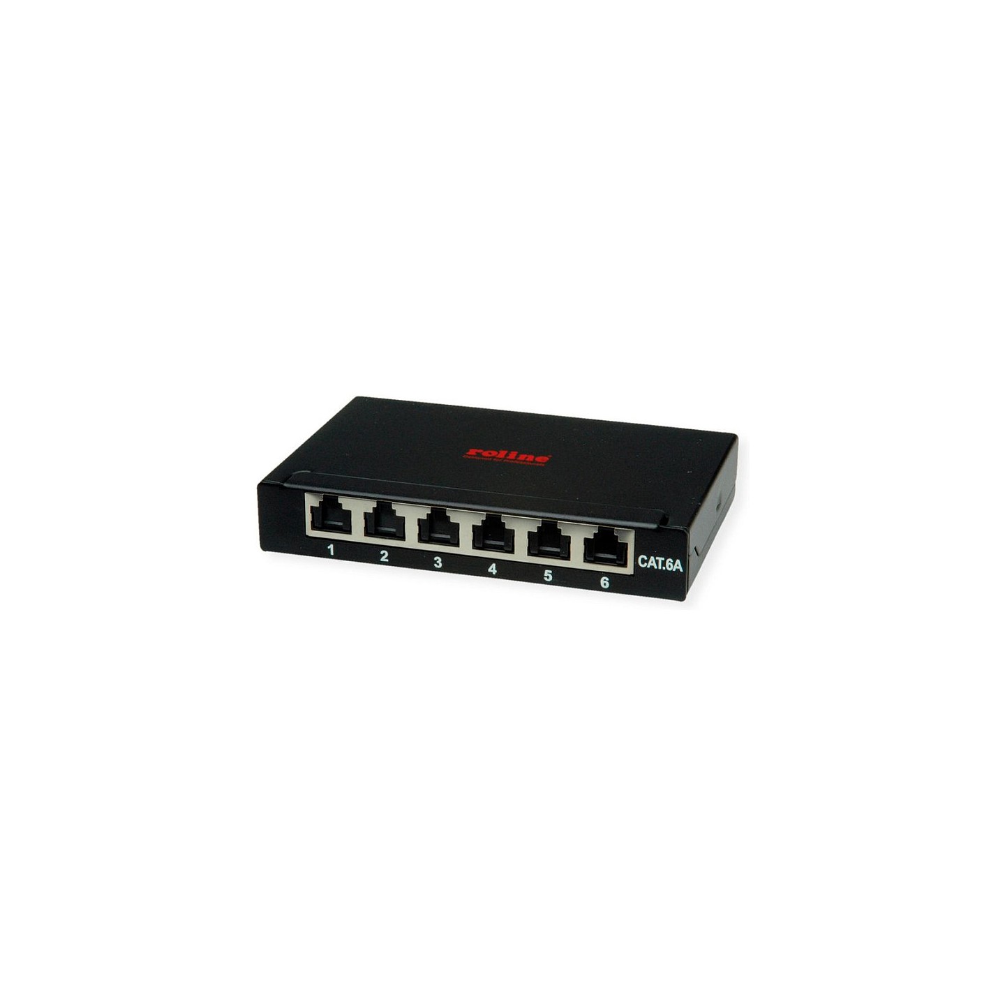 ROLINE Mini-Patchpanel. Cat.6A (Class EA). 6x RJ45. 0.5HE. geschirmt. schwarz — Buy in Cyprus with Fast Delivery