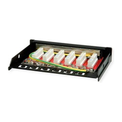 ROLINE Mini-Patchpanel. Cat.6A (Class EA). 6x RJ45. 0.5HE. geschirmt. schwarz — Buy in Cyprus with Fast Delivery