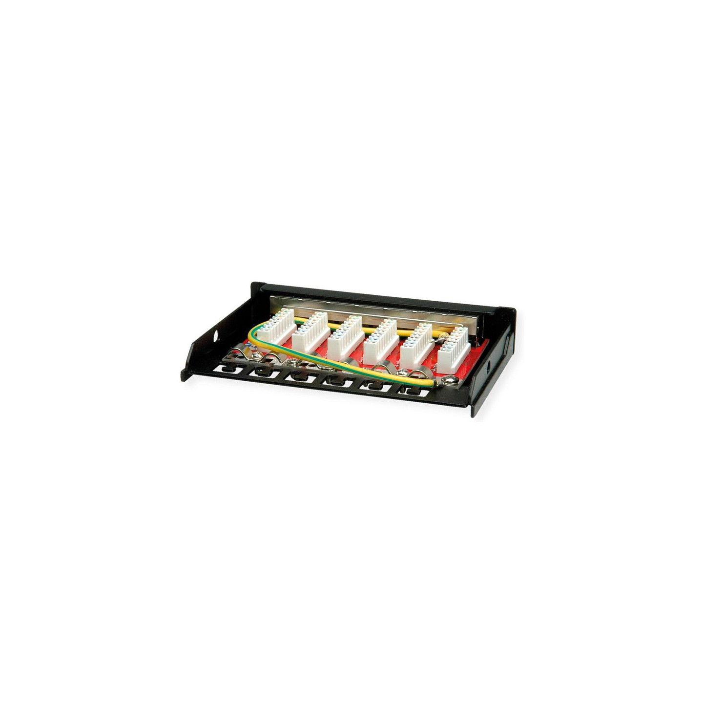 ROLINE Mini-Patchpanel. Cat.6A (Class EA). 6x RJ45. 0.5HE. geschirmt. schwarz — Buy in Cyprus with Fast Delivery