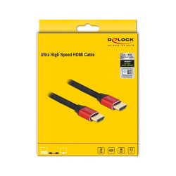 DELOCK Ultra High Speed HDMI Kabel 48 Gbps 8K 60Hz rot 0.5m zertifiziert — Buy in Cyprus with Fast Delivery