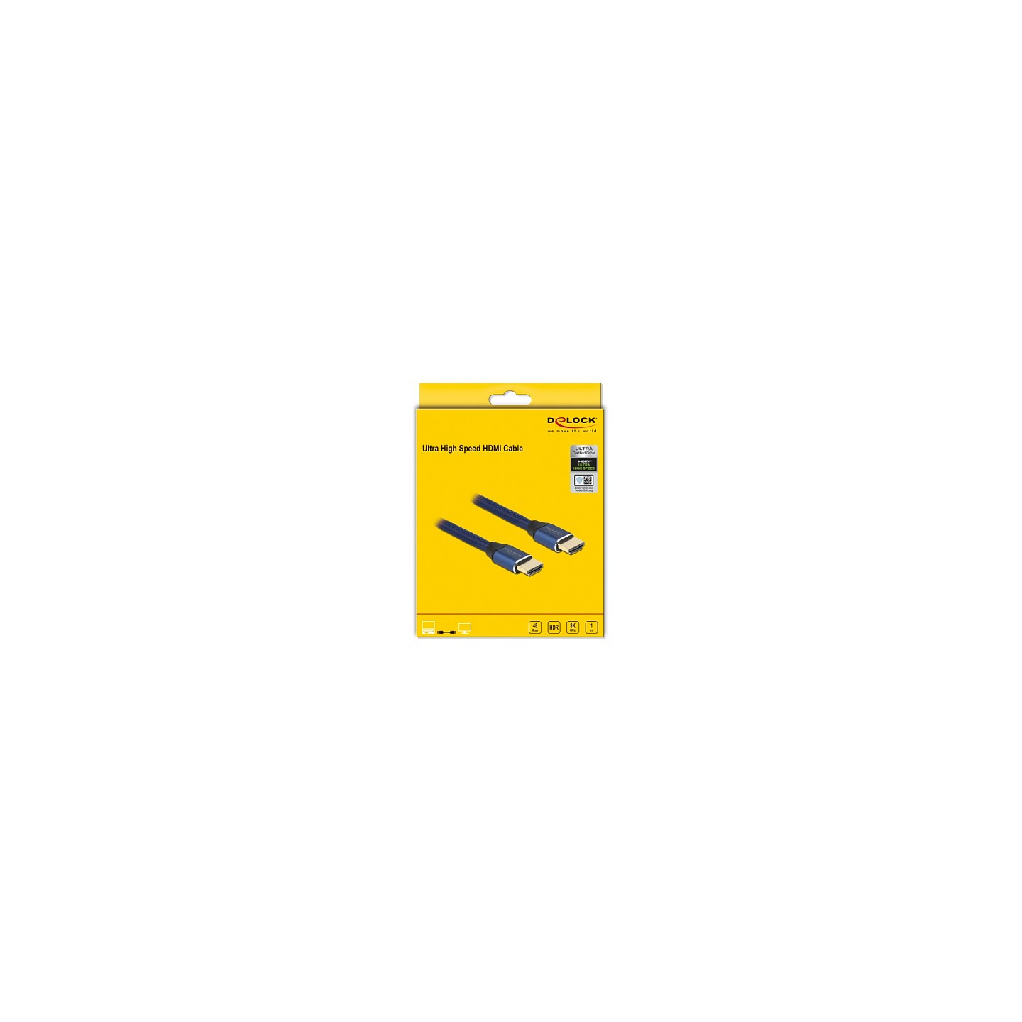 DELOCK Ultra High Speed HDMI Kabel 48 Gbps 8K 60Hz blau 1m zertifiziert — Buy in Cyprus with Fast Delivery