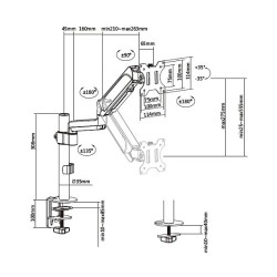 Equip Tischhalterung 17'-32' 1TFT 360° GF+Klemme 9Kg schwarz lite Retail — Buy in Cyprus with Fast Delivery