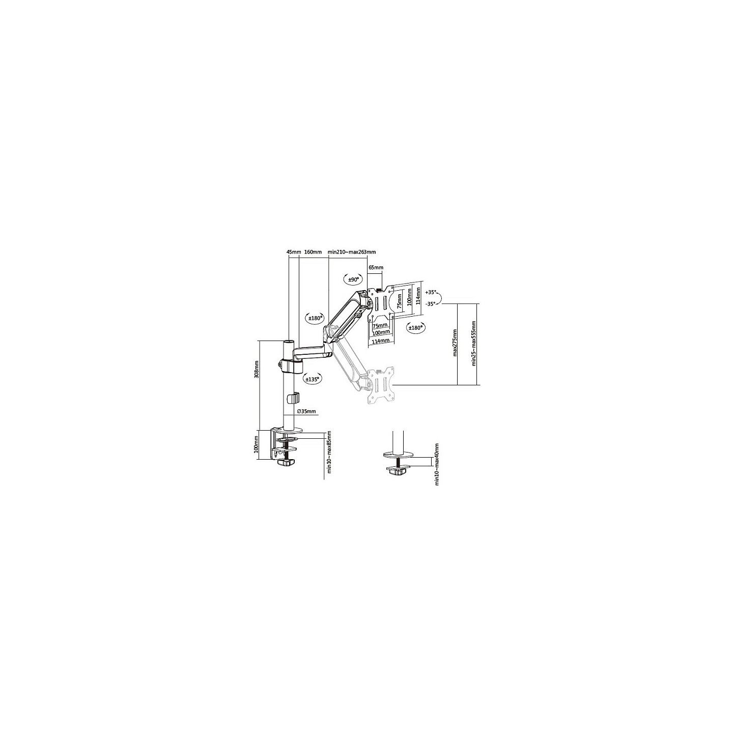 Equip Tischhalterung 17'-32' 1TFT 360° GF+Klemme 9Kg schwarz lite Retail — Buy in Cyprus with Fast Delivery