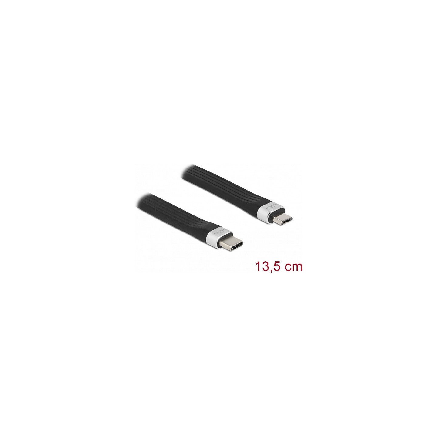 DELOCK USB 2.0 FPC Flachbandkabel USB Type-C zu USB Typ Micro-B 13.5 cm PD 3 A — Buy in Cyprus with Fast Delivery