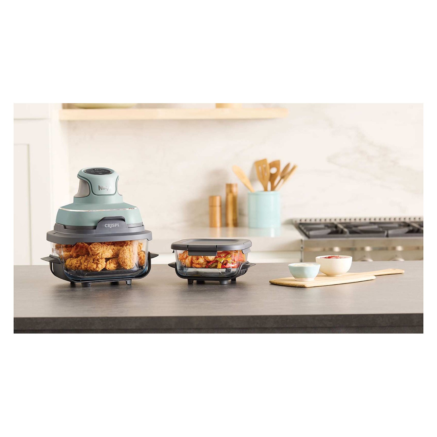 Ninja FN101EUSG CRISPi 4-in-1 Tragbare Glas-Heißluftfritteuse Sage — Buy in Cyprus with Fast Delivery